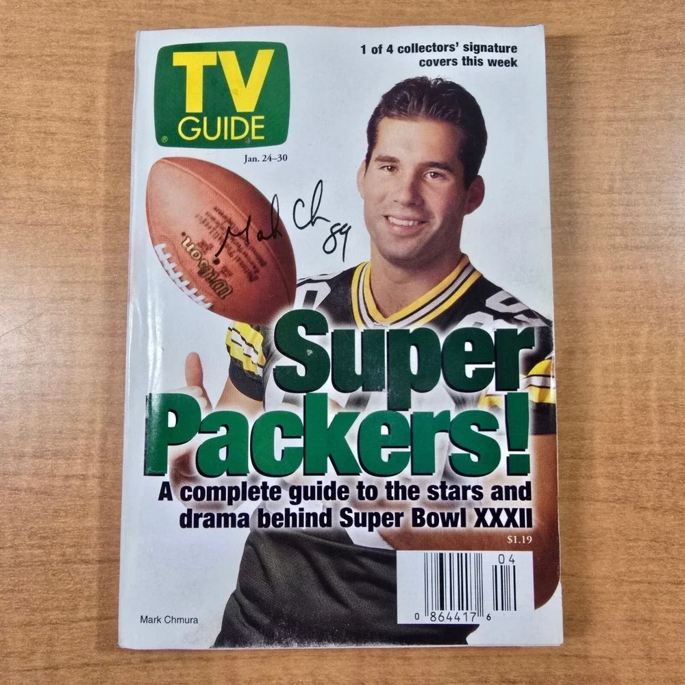 TV‎ Guides Green Bay Wisconsin Packers 1997/1998 Mark Chmura Reggie White